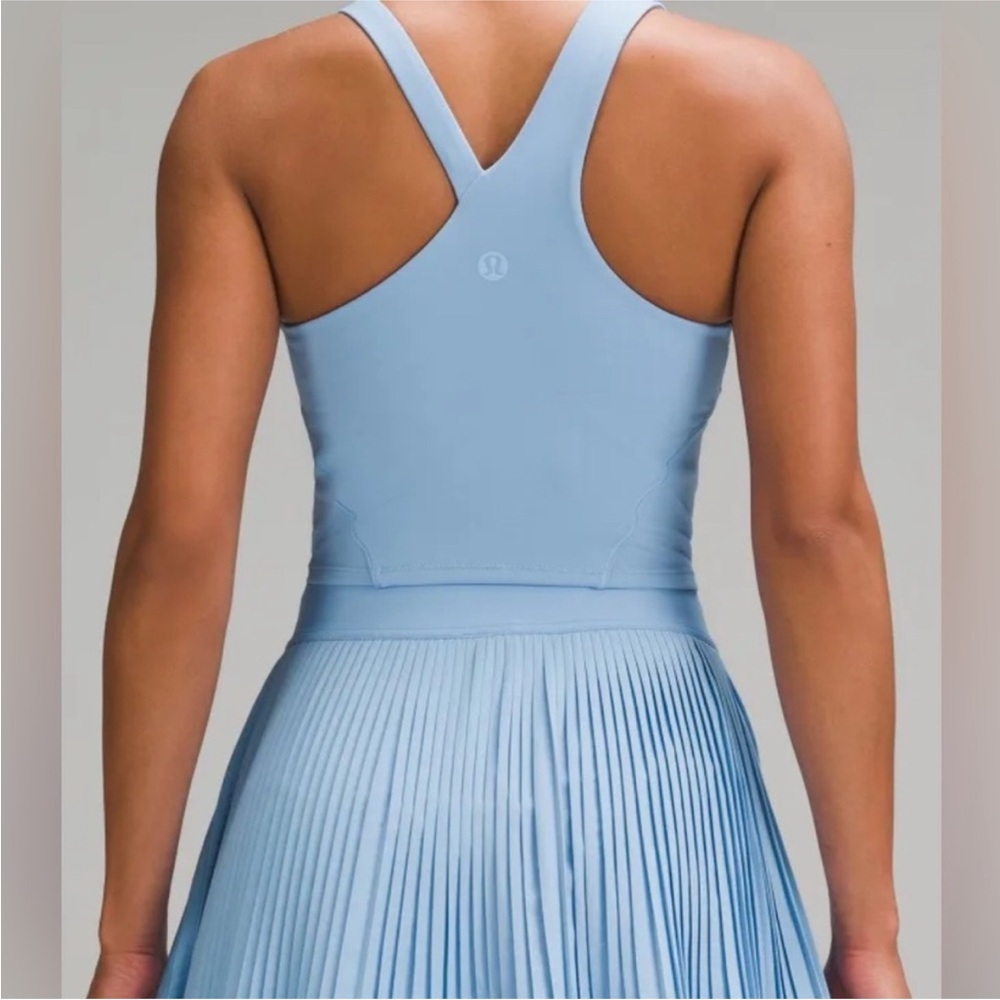 Lululemon Everlux Asymetrical Crop Tennis Tank in Sinatra Blue (10) - Picture 3 of 10